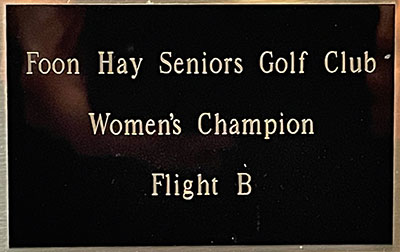 Ladies
              B plate