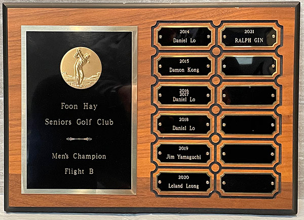 Men's B plaque